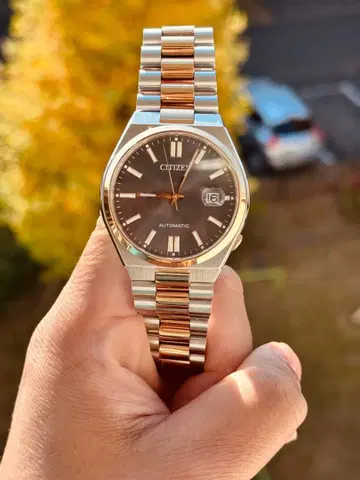 CITIZEN 자동 와인딩 브라운 다이얼