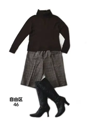 자유구 체크 무늬 하프 팬츠