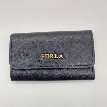 새상품급 FURLA 훌라 키케이스 6구 블랙 가죽