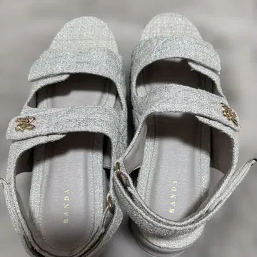 RANDA 실버 글리터 샌들