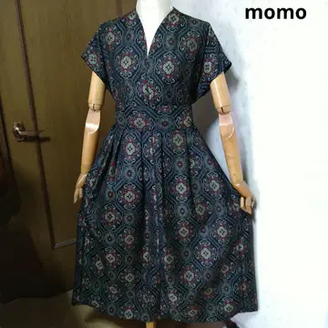 테트론 코튼 허리 리본 포함 턱 들어간 원피스 기모노 리메이크