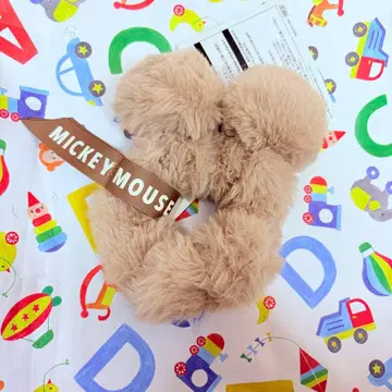 디즈니 리조트 복슬복슬 스크런치 베이지