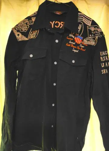 VANSON 바이커 자켓 블랙