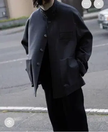 stein 21AW 오버사이즈 멜톤 린 재킷