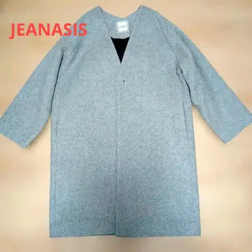 JEANASiS 라이트 그레이 여성용 롱 코트 Free 사이즈