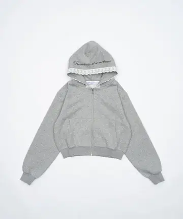 smyeon 레이스 컴팩트 지퍼 후디