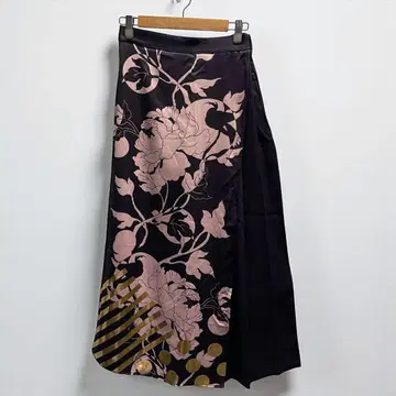 [ 미사용 새상품 ] 와모노야 카야 빛나는 모란 하카마풍 팬츠 퍼플