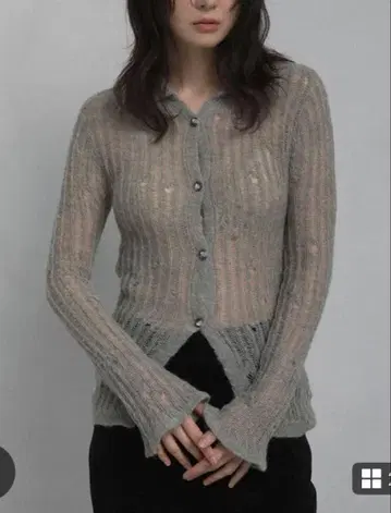 OHOTORO feather damage cardigan