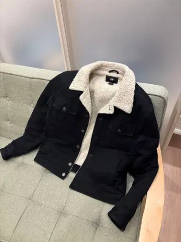 H&M 블랙 플리스 자켓 M
