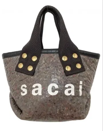 sacai 그레이 토트백 미니