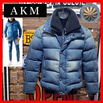 정가 12.9만 AKM B-SKI 콘초 레이어드 데님 다운 자켓
