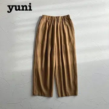 컨디션 최상 yuni 유니 울 밴딩 턱 팬츠 이지 와이드 팬츠