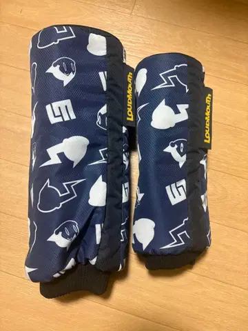 골프헤드커버 라운드 마우스 아톰 콜라보 원통형 2개 세트 네이비