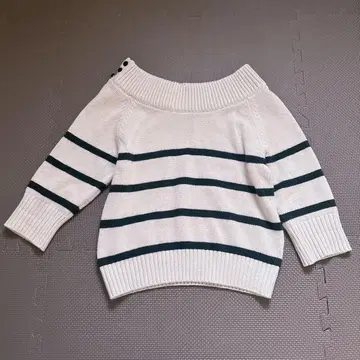 데이시 상의 스웨터 오프숄더 보더 봄/가을/겨울