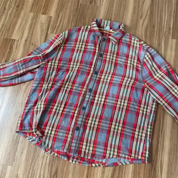 플란넬 셔츠 USA제 60s 70s 택 L