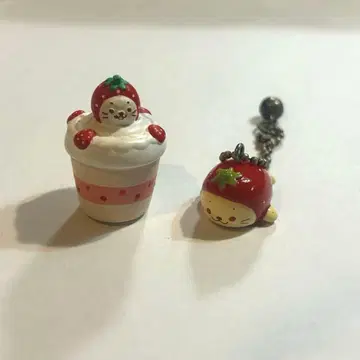 시로탄 헤이세이 레트로 레어 케이크 딸기 스트랩