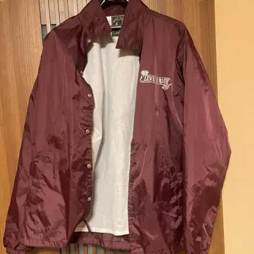 SKULL FLIGHT 버건디 나일론 자켓 L