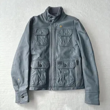 [ 새상품급 ] 지스타로우 가죽 자켓 라이더스 램 가죽 블루