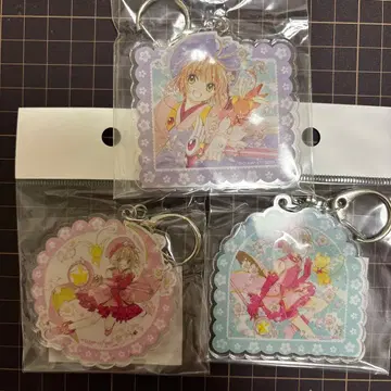 CLAMP 카드캡터 사쿠라 극장판 아크릴 키링 3개 세트