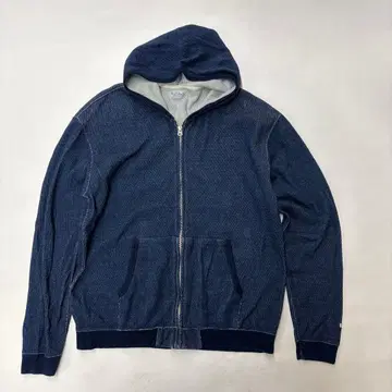 FLAT HEAD 인디고 염색 써멀 후드티