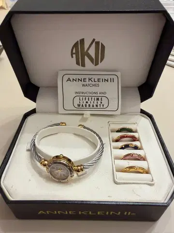 ANNE KLEIN II 시계 화이트 판