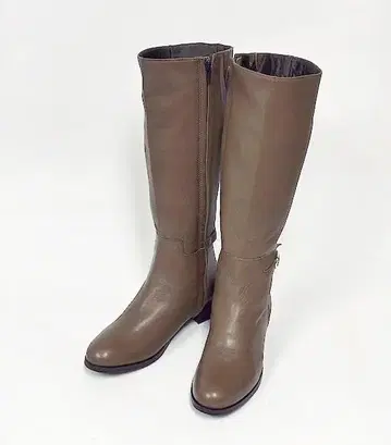 미사용 재고 23.5cm 치아키 카타기리 롱 부츠 브라운