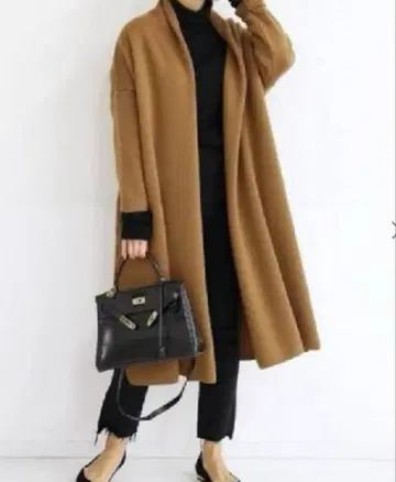 스무스 가운 니트 코트 MUSE de Deuxieme classe 카멜