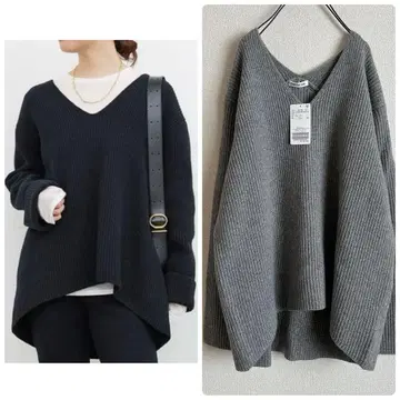 캐시미어 혼방 V넥 스웨터 Deuxieme Classe 새상품