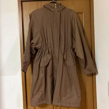 브라운 롱 마운틴 후드티 안감 퍼 허리 조절 가능