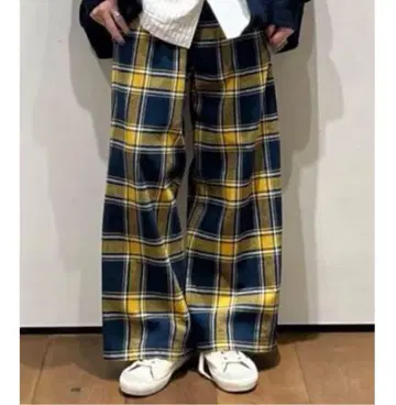 저널 스탠다드 럭스 체크 턱 팬츠