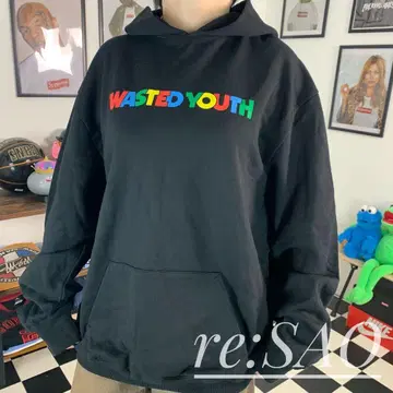 wasted youth posca hoodie