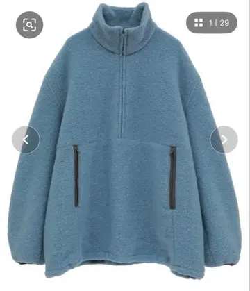 CLANE SLIVER HALF ZIP TOPS 블루