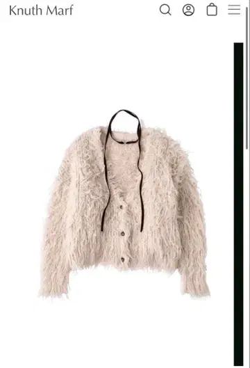 Knuth Marf 샤기 가디건 라이트 베이지