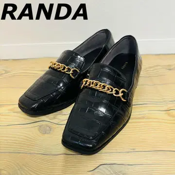 [RANDA] 악어 엠보싱 로퍼 신발 블랙 S 사이즈