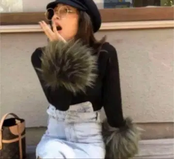 birthdaybash 니트 퍼 니트탑