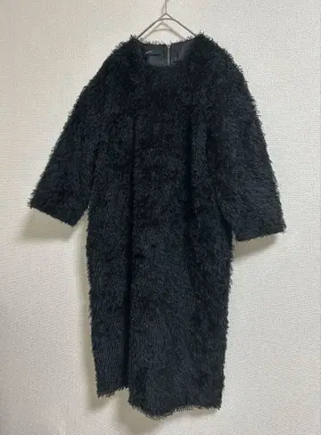 FLORENT 플로렌트 샤기 원피스 블랙 큐프라