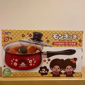 몽치치 뚜껑 있는 편수 냄비 레드 16cm