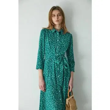 MOUSSY 그린 꽃무늬 원피스