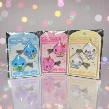 봉봉 드롭 앞머리 클립 물방울 3종 세트