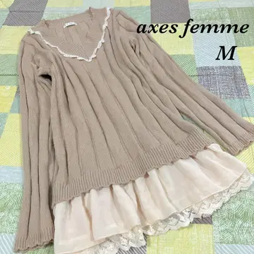 [ axes femme ] 엑시즈팜 긴팔 니트 레이스 페미닌