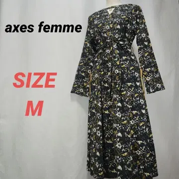 axes femme 엑시즈팜 꽃무늬 롱 원피스 올 패턴 M