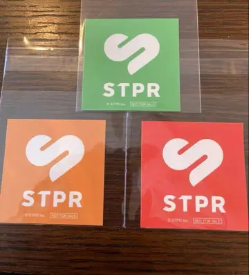 STPR 로고 스티커 딸기 마이크 팝업 스토어 스티커 스토푸리