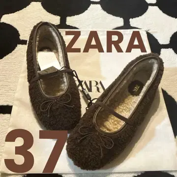 새상품 ZARA 자라 시어링풍 발레리나 슈즈/테디 플랫슈즈 24