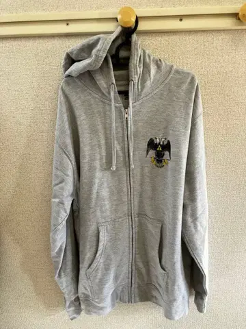 THEORIES 그레이 지퍼 후드티 L