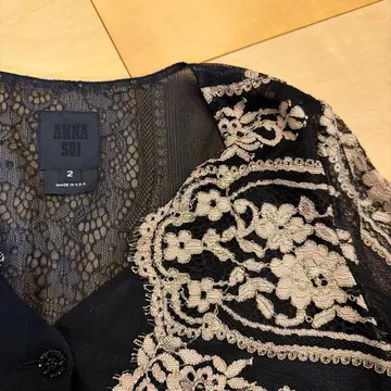 ANNA SUI 레이스 장식 긴팔 셔츠 사이즈 2