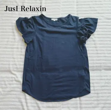 저스트 릴렉신 빅 사이즈 마나니티 상의 프릴 T셔츠 캐주얼