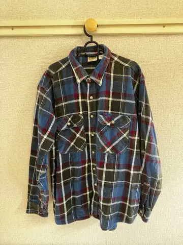 파이브 브라더 체크 무늬 플란넬 셔츠 XL