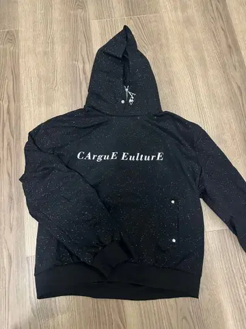 shoowtime 하이넥 지퍼 오버 사이즈 라메 후드티