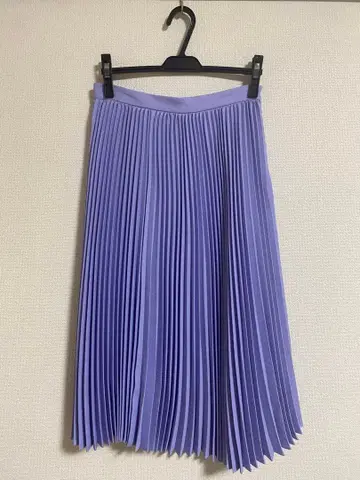 [ cen. ] 라벤더 플리츠 스커트 40 무릎 기장