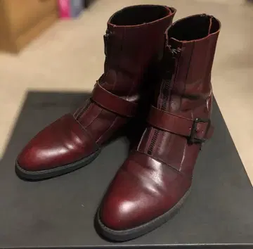 시버라이즈 ZIP 가죽 엔지니어 부츠 보르도 사이즈 43